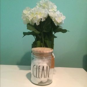 Rae Dunn “CLEAN” cotton ball holder